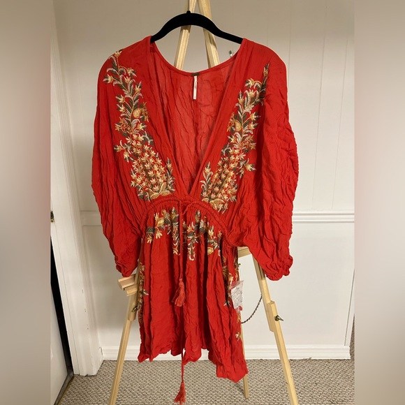 Free People embroidered mini dress NWT New with tags - Picture 1 of 8